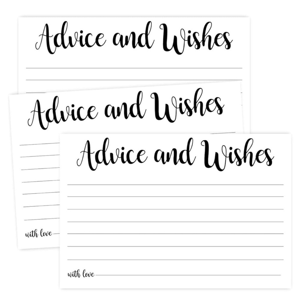 💙New Advice and Wishes cards for bridal showers
